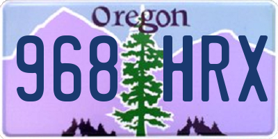 OR license plate 968HRX