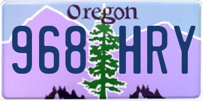 OR license plate 968HRY