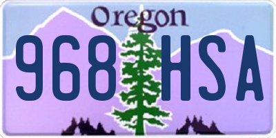 OR license plate 968HSA