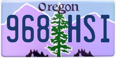 OR license plate 968HSI
