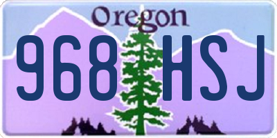 OR license plate 968HSJ
