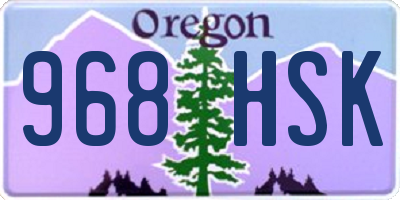 OR license plate 968HSK