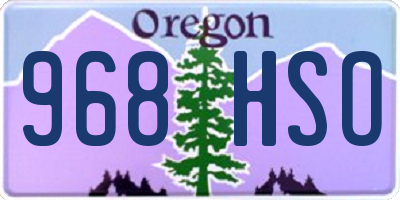 OR license plate 968HSO