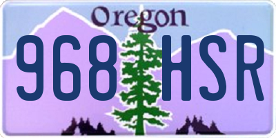 OR license plate 968HSR