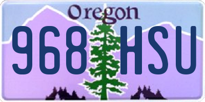 OR license plate 968HSU