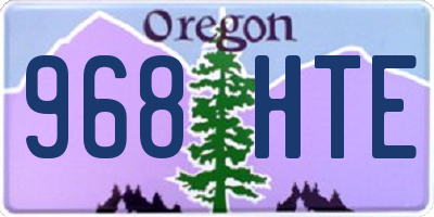 OR license plate 968HTE