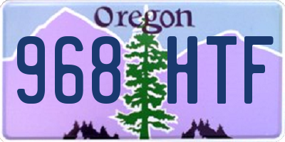 OR license plate 968HTF