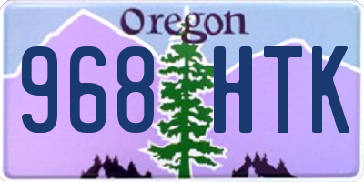 OR license plate 968HTK