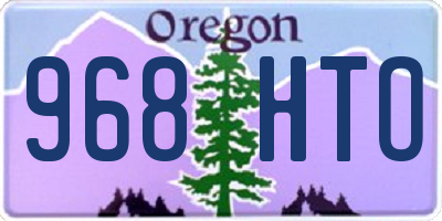 OR license plate 968HTO