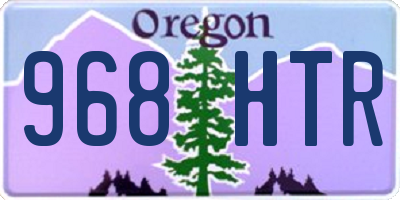OR license plate 968HTR