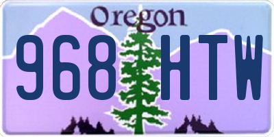 OR license plate 968HTW