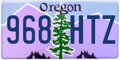 OR license plate 968HTZ