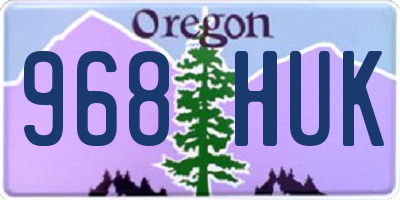 OR license plate 968HUK