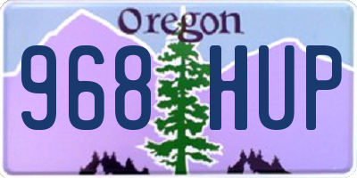 OR license plate 968HUP