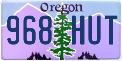 OR license plate 968HUT