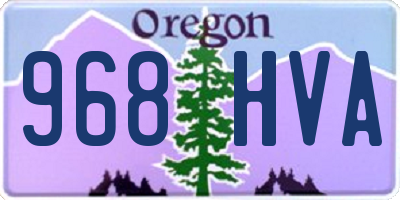 OR license plate 968HVA