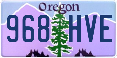 OR license plate 968HVE