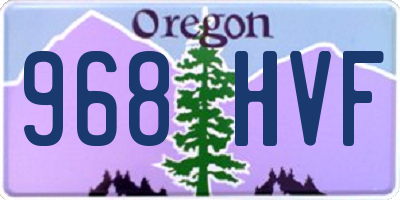 OR license plate 968HVF