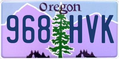 OR license plate 968HVK