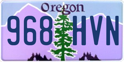 OR license plate 968HVN