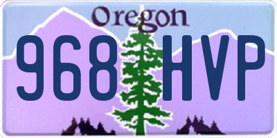 OR license plate 968HVP