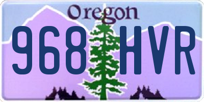 OR license plate 968HVR