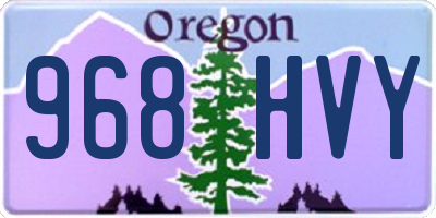 OR license plate 968HVY