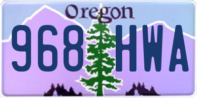 OR license plate 968HWA