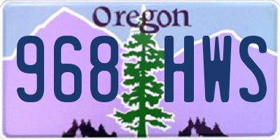 OR license plate 968HWS