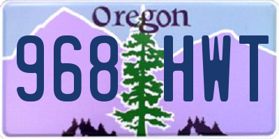 OR license plate 968HWT