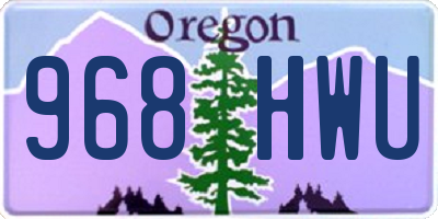 OR license plate 968HWU