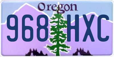 OR license plate 968HXC