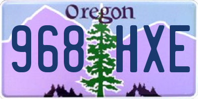OR license plate 968HXE