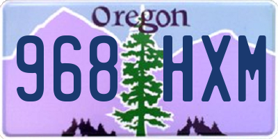 OR license plate 968HXM