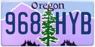 OR license plate 968HYB