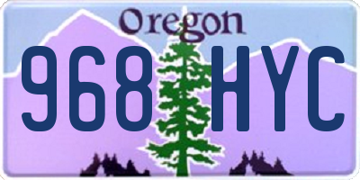 OR license plate 968HYC