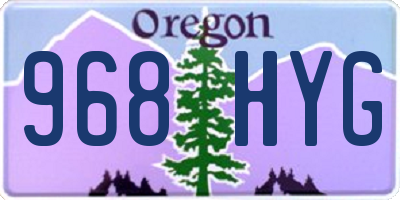 OR license plate 968HYG