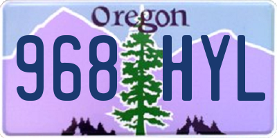 OR license plate 968HYL