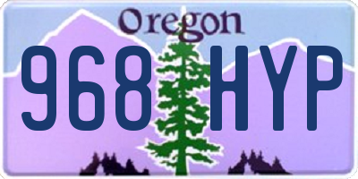 OR license plate 968HYP