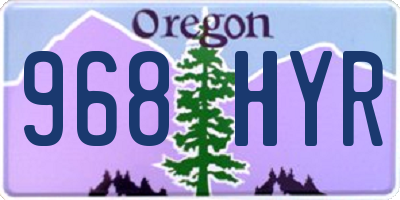 OR license plate 968HYR