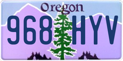 OR license plate 968HYV