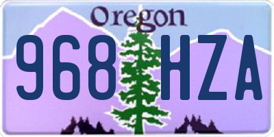 OR license plate 968HZA