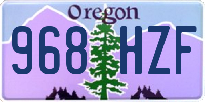 OR license plate 968HZF