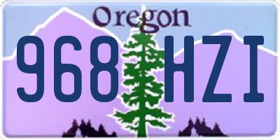 OR license plate 968HZI