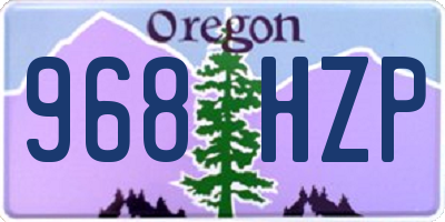 OR license plate 968HZP