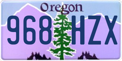OR license plate 968HZX