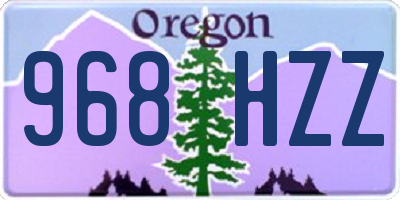 OR license plate 968HZZ