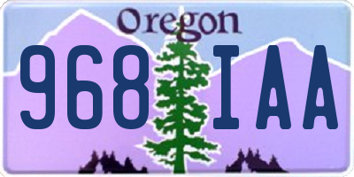 OR license plate 968IAA
