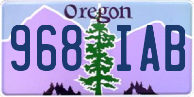 OR license plate 968IAB