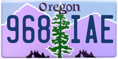 OR license plate 968IAE